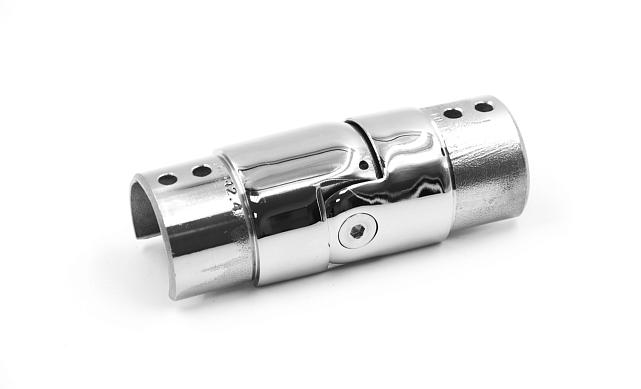 Соединитель поручня с пазом регулируемый, d=42,4 мм, полированный, AISI304 k195 4