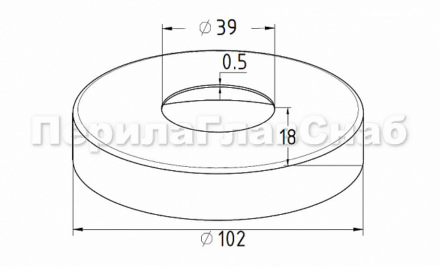 Низ стойки Ø38.1 мм, 102х18х0.5, полированный (AISI 201) k201-5 2 Низ стойки Ø38.1 мм, 102х18х0.5, полированный (AISI 201) k201-5 2
