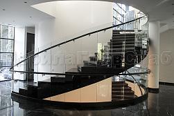 Стеклянные перила для винтовых лестниц в Алматы. Готовые проекты ПерилаГлавСнаб - фото 15