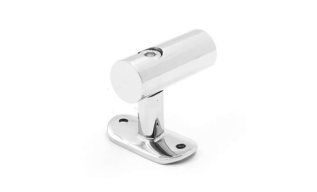 Держатель поручня к стойке Ø38.1 мм, с ложементом для трубы Ø50.8 мм полированный, литой (AISI 304) k243 5 Держатель поручня к стойке Ø38.1 мм, с ложементом для трубы Ø50.8 мм полированный, литой (AISI 304) k243 5