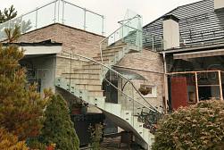 Стеклянные перила для винтовых лестниц в Алматы. Готовые проекты ПерилаГлавСнаб - фото 12