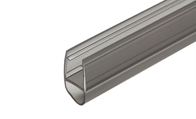 Уплотнитель для стекла 8мм, полупрозрачный черный, дверь-стекло 2,2 м t212-2 BL 3 Уплотнитель для стекла 8мм, полупрозрачный черный, дверь-стекло 2,2 м t212-2 BL 3