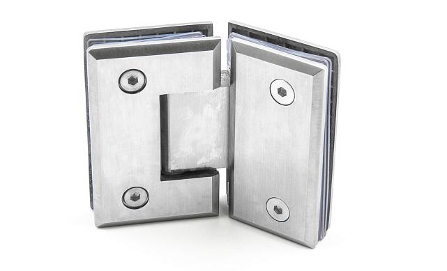 Петля для душевой стекло-стекло 90х55 мм, 135°, нержавеющая сталь AISI 304, шлифованная t302 SSS 4 Петля для душевой стекло-стекло 90х55 мм, 135°, нержавеющая сталь AISI 304, шлифованная t302 SSS 4