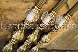 Латунные перила под золото в Алматы. Готовые проекты ПерилаГлавСнаб - фото 12