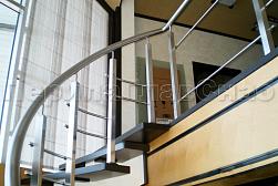 Перила и ограждения из нержавеющей стали с двумя ригелями в Алматы. Готовые проекты ПерилаГлавСнаб - фото 3