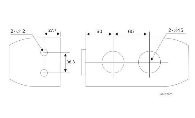 Замок с нажимной ручкой и притвором, евроцилиндр односторонний ключ/защелка, с ответной частью на стекло, шлифованный t155-3 SSS  3