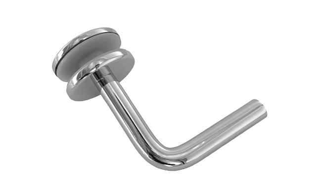 Держатель поручня к стеклу, вынос 60х70, Ø43х5 мм для стекла 10-12мм, (AISI 304) k008-5 4 Держатель поручня к стеклу, вынос 60х70, Ø43х5 мм для стекла 10-12мм, (AISI 304) k008-5 4