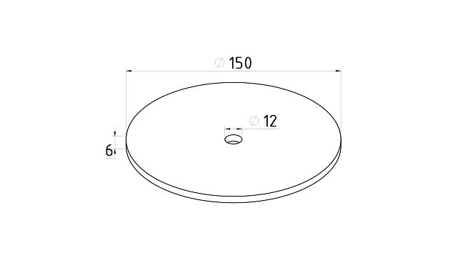 Прессованный круг 150х6х12.мм 2SF P-1142 2