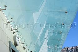 Стеклянные козырьки на вантах в Алматы. Готовые проекты ПерилаГлавСнаб - фото 28