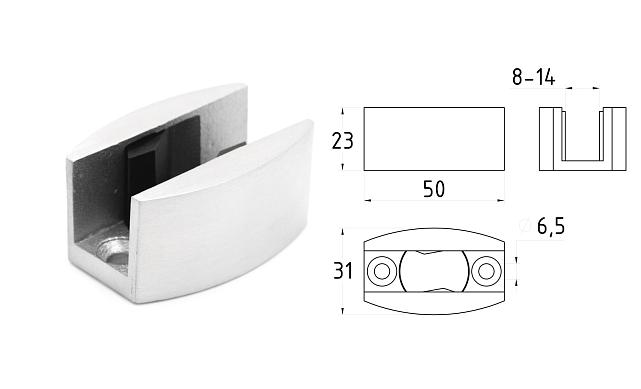 Комплект раздвижной системы для душевой, AISI 304, шлифованный t401 SSS 6