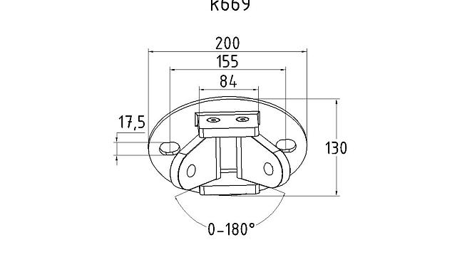 Крепление тяги к стене двойное (AISI304) k669 2