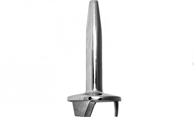 Наконечник палец (солдатик) на стойку Ø38.1 мм, без ложемента, литой, полированный, повышенной коррозионной стойкости, под сварку, облегченный, нержавеющий AISI 316, k034-3 5 Наконечник палец (солдатик) на стойку Ø38.1 мм, без ложемента, литой, полированный, повышенной коррозионной стойкости, под сварку, облегченный, нержавеющий AISI 316, k034-3 5