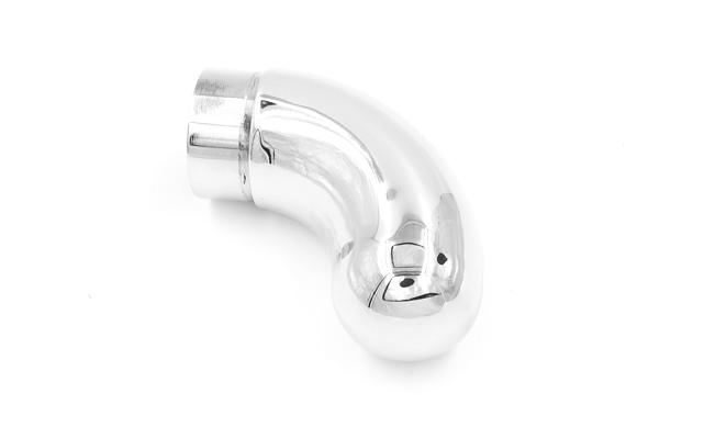 Отвод оконечный литой Ø38.1х100х1,45 мм, с круглой заглушкой, полированный 600 Grit, AISI 304, k384 3