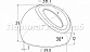 Наконечник штамп, под 30°, Ø38.1 мм, для поручня 50.8 полированный (AISI 201) k016-4