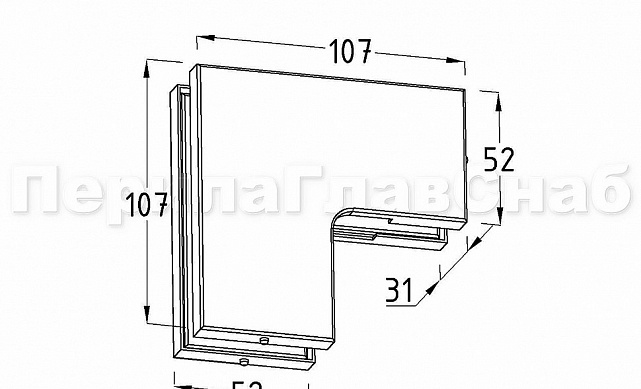 Фитинг угловой большой, полированный t160 PSS 2 Фитинг угловой большой, полированный t160 PSS 2