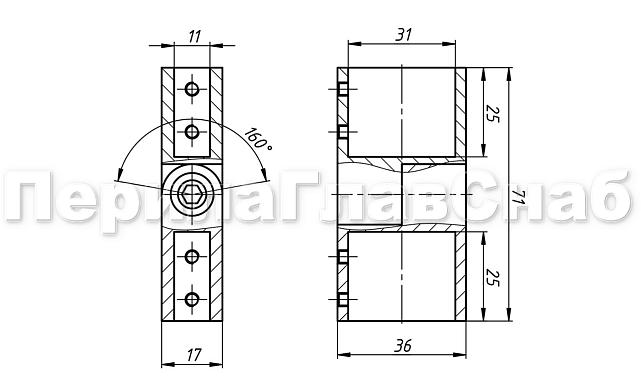 Коннектор для трека 30х10 мм регулируемый шлифованный t465 SSS 2