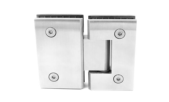 Петля для душевой кабины стекло-стекло 180° 90х55 мм AISI 304 шлифованная t303-2 SSS 6