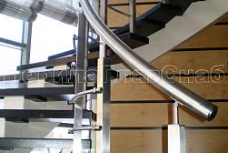 Перила и ограждения из нержавеющей стали с двумя ригелями в Алматы. Готовые проекты ПерилаГлавСнаб - фото 2