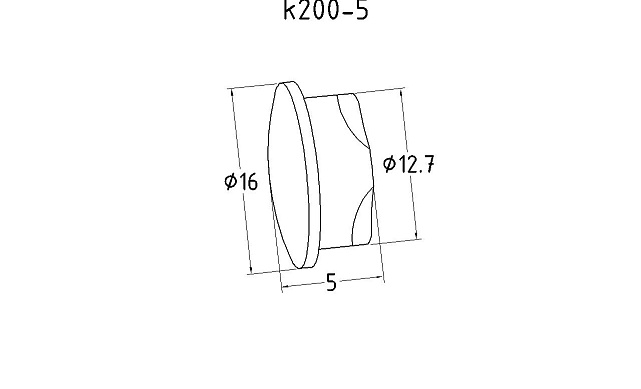 Заглушка фигурная штампованная (под клей) 16x1.5x0.5 AISI 304 полированная k200-5 2 Заглушка фигурная штампованная (под клей) 16x1.5x0.5 AISI 304 полированная k200-5 2