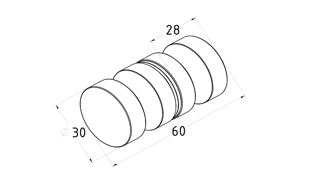 Дверная ручка "кноб", алюминий-черный t692 ALBL  2 Дверная ручка "кноб", алюминий-черный t692 ALBL  2