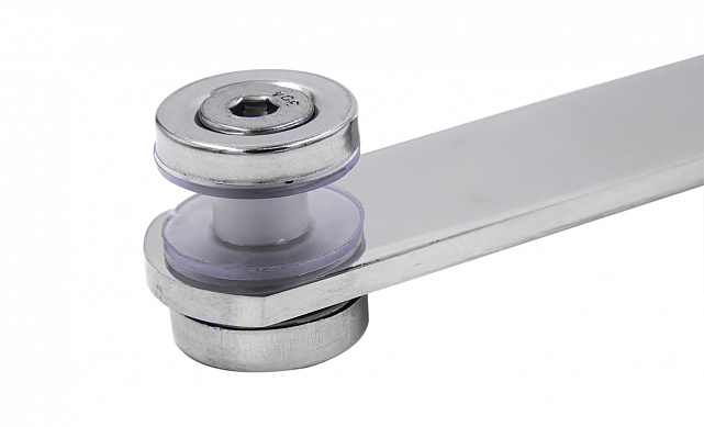 Стеклодержатель пластинчатый, под стекло 6-12 мм, полированный, по центрам 172х5 мм (AISI 304) k023-6 7 Стеклодержатель пластинчатый, под стекло 6-12 мм, полированный, по центрам 172х5 мм (AISI 304) k023-6 7