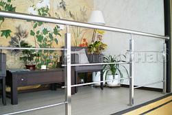 Перила и ограждения из нержавеющей стали с двумя ригелями в Алматы. Готовые проекты ПерилаГлавСнаб - фото 4