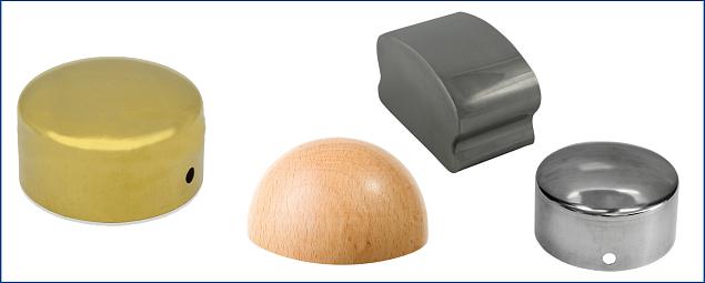  Заглушки для деревянного поручня в Алматы. Комплектующие для лестничных ограждений и перил ПерилаГлавСнаб