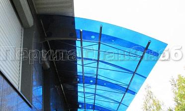 Козырек на каркасе из поликарбоната купить в Алматы