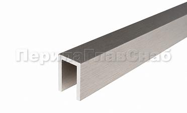 П-образный профиль 19x13, L=2500, под стекло 8 мм, алюминий, оружейная сталь t756-2500 GS AL купить в Алматы