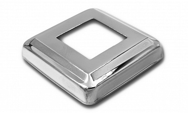 Низ стойки фигурный под трубу 40х40 мм, 82х82х0.8, высота 19 мм, полированный (AISI 304) k030 купить в Алматы Низ стойки фигурный под трубу 40х40 мм, 82х82х0.8, высота 19 мм, полированный (AISI 304) k030 купить в Алматы