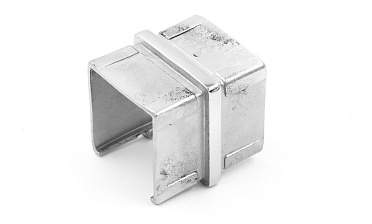 Соединитель для поручня с пазом 40х40 мм, полированный, (AISI 304) k545 купить в Алматы Соединитель для поручня с пазом 40х40 мм, полированный, (AISI 304) k545 купить в Алматы