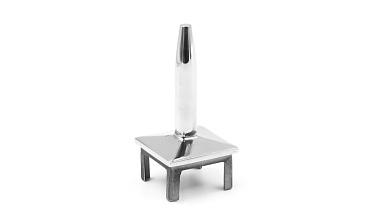 Наконечник палец (солдатик) на стойку из профильной трубы 40х40х1.5 мм, литой, усеченный, облегченный, полированный, нержавеющий AISI 304 k285-2 купить в Алматы Наконечник палец (солдатик) на стойку из профильной трубы 40х40х1.5 мм, литой, усеченный, облегченный, полированный, нержавеющий AISI 304 k285-2 купить в Алматы