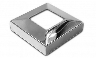 Низ стойки под трубу 40х40 мм, 82х82х0.8, высота 22 мм, полированный (AISI 304) k076 купить в Алматы Низ стойки под трубу 40х40 мм, 82х82х0.8, высота 22 мм, полированный (AISI 304) k076 купить в Алматы