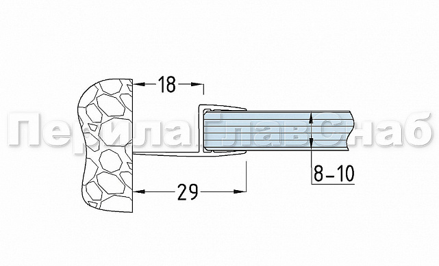 Уплотнитель для стекла в душевую кабину 8 мм, стекло-стекло 2200 мм t204 3 Уплотнитель для стекла в душевую кабину 8 мм, стекло-стекло 2200 мм t204 3