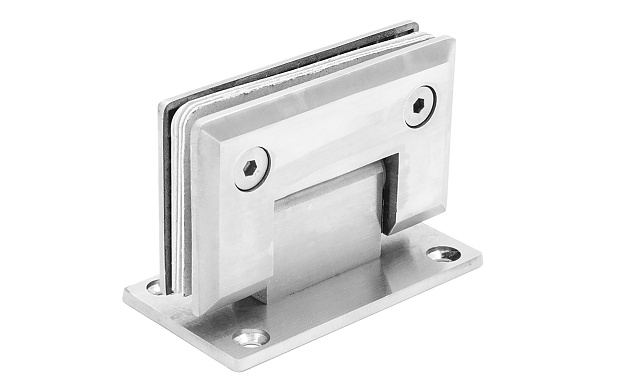 Петля для душевой кабины стена-стекло 90° 90х55 мм AISI 304, шлифованная  t301 SSS 9 Петля для душевой кабины стена-стекло 90° 90х55 мм AISI 304, шлифованная  t301 SSS 9